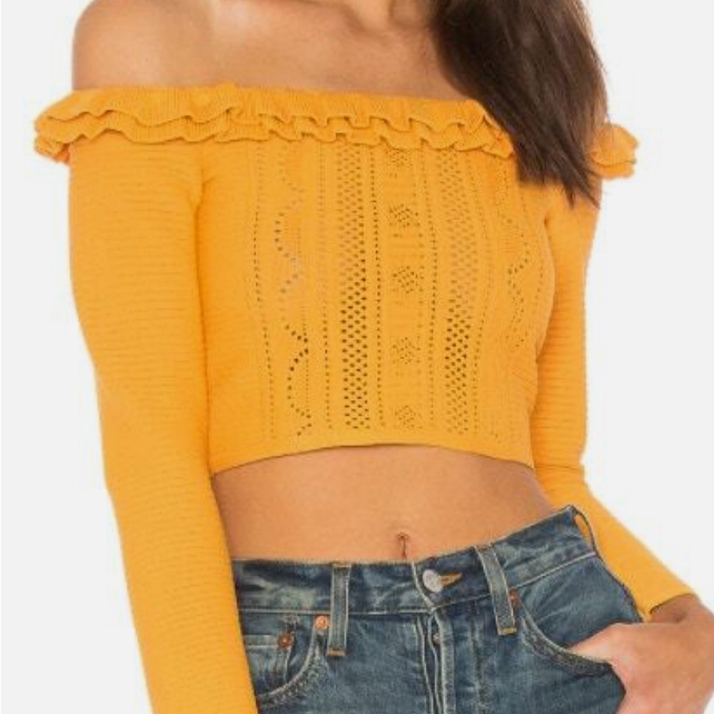 Alice McCall Off-Shoulder Knitted Top